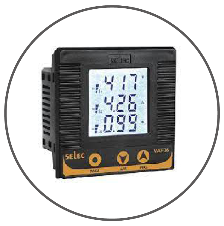 LCD (with backlight) Voltage, Ampere, Frequency Meter VAF36(96 x 96)